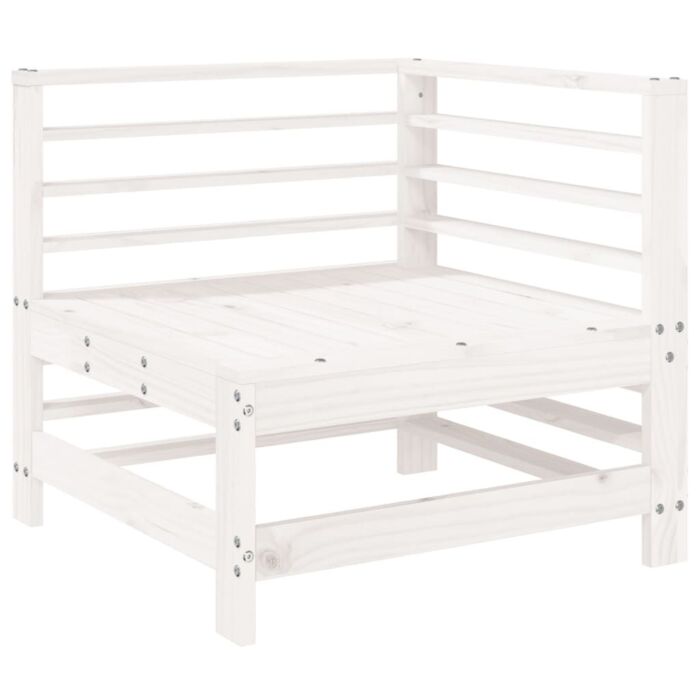 Vidaxl 6 Piece Garden Lounge Set White Solid Wood Pine