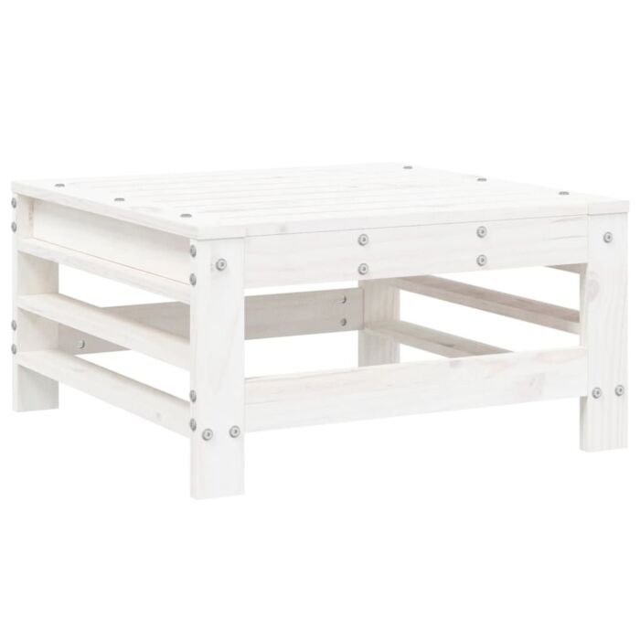 Vidaxl 6 Piece Garden Lounge Set White Solid Wood Pine