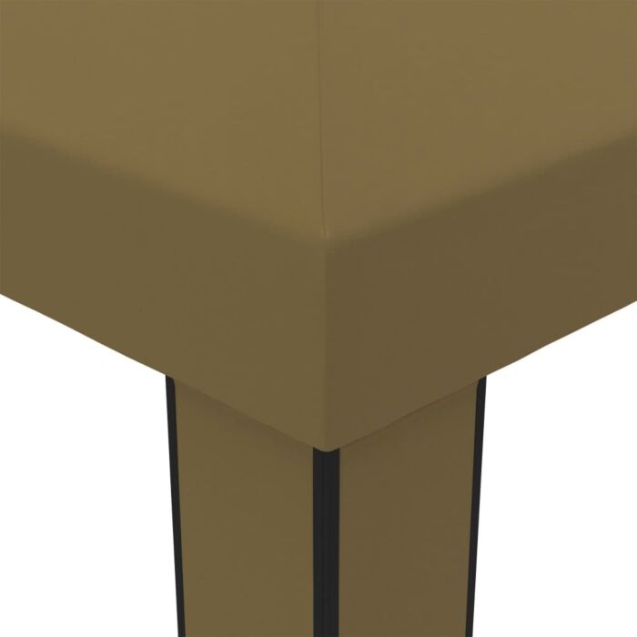 Vidaxl Gazebo With Double Roof 3x6 M Taupe 180 G/m²