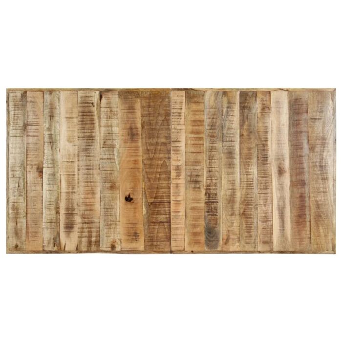 Vidaxl Dining Table 160x80x75 Cm Solid Rough Mango Wood