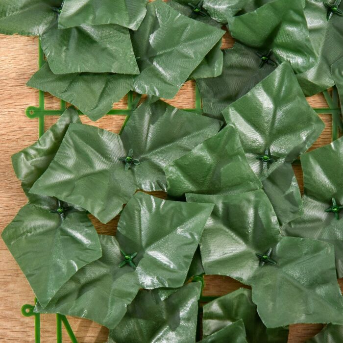 Outsunny 2-piece Artificial Leaf Hedge Screen Privacy Fence Panel For Garden Outdoor Indoor Decor, Dark Green, 3m X 1m