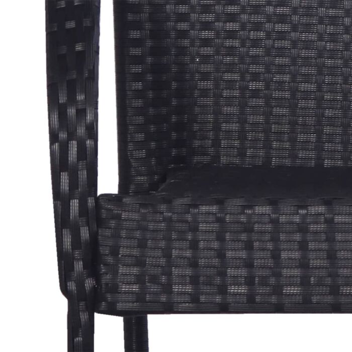 Vidaxl 5 Piece Garden Dining Set Black