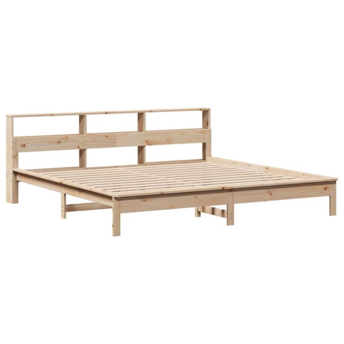 Vidaxl Bookcase Bed Without Mattress 200x200 Cm Solid Wood Pine