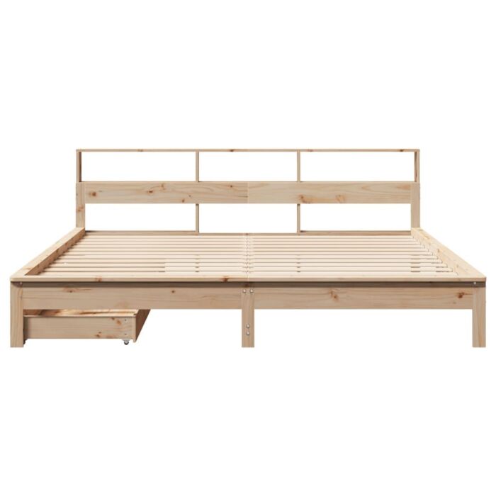 Vidaxl Bookcase Bed Without Mattress 200x200 Cm Solid Wood Pine