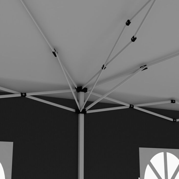 Outsunny 3 X 6 M Pop Up Gazebo With Sides And Windows, Height Adjustable Party Tent With Storage Bag, Event, Black