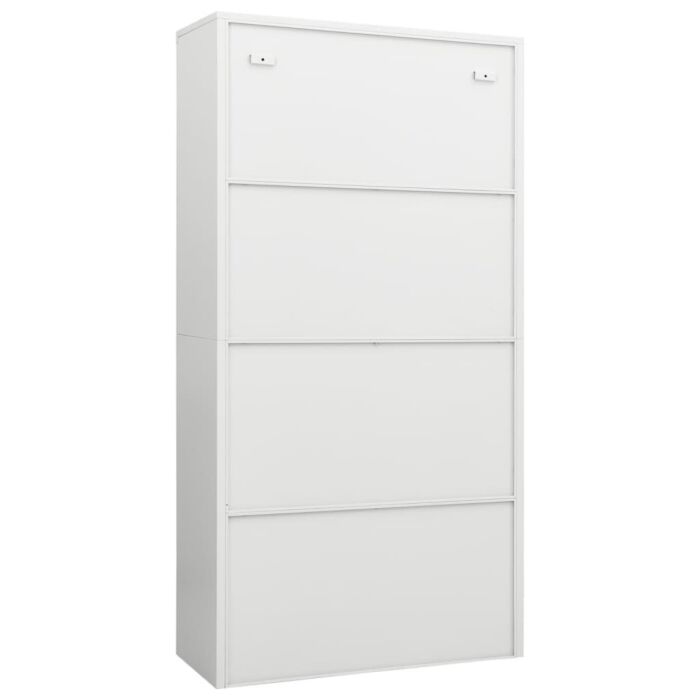 Vidaxl Locker Cabinet White 90x40x180 Cm Steel