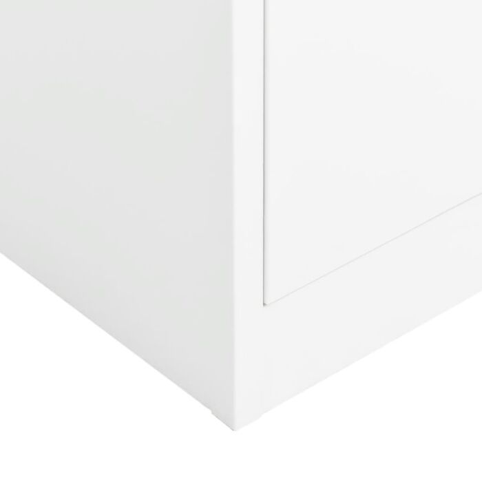 Vidaxl Locker Cabinet White 90x40x180 Cm Steel