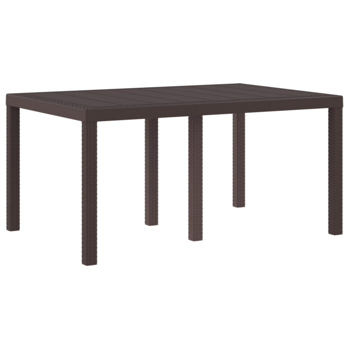 Vidaxl 7 Piece Garden Dining Set With Cushions Brown Poly Rattan