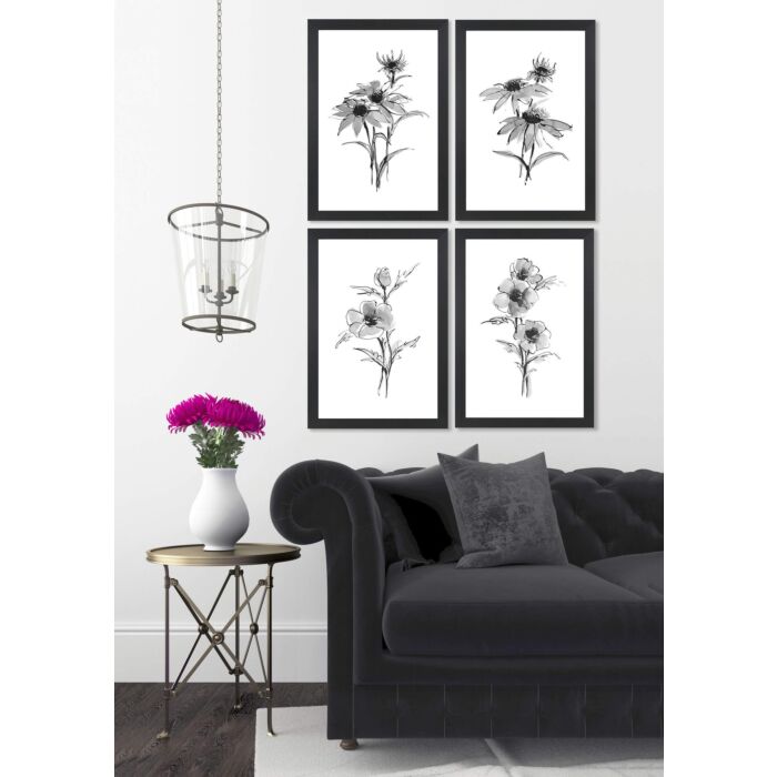 Grey Wash Floral Iii By Chris Paschke