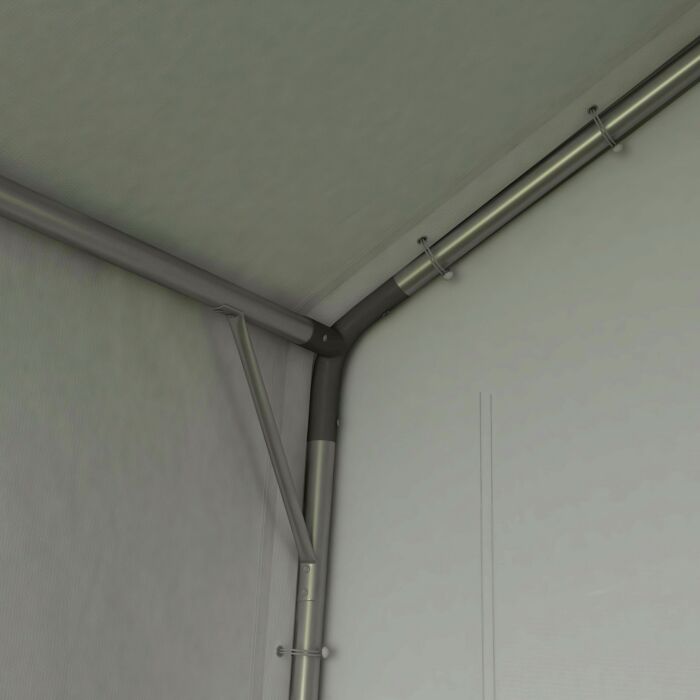 Outsunny 3.6 X 2.1m Portable Outdoor Shed, With Window - Dark Grey
