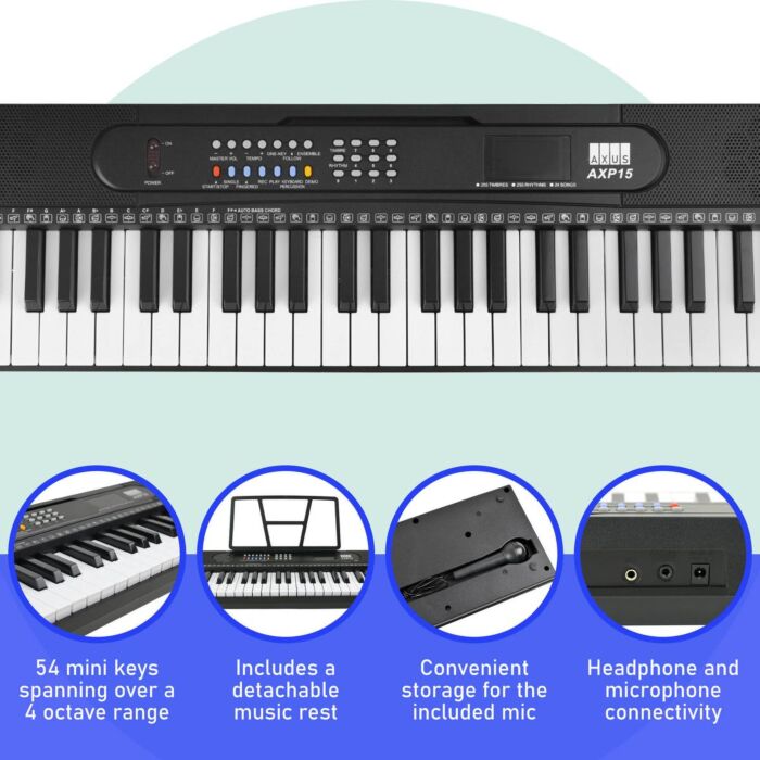 Axus Axp15 54 Key Portable Keyboard