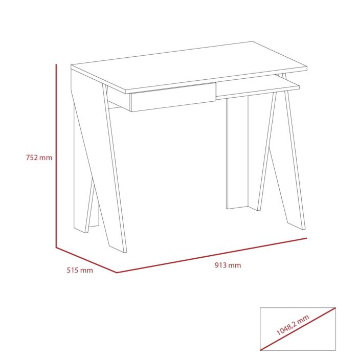 Dallas Home Office Desk With Drawer