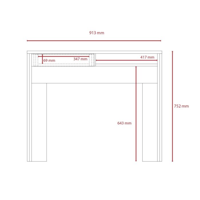 Dallas Home Office Desk With Drawer