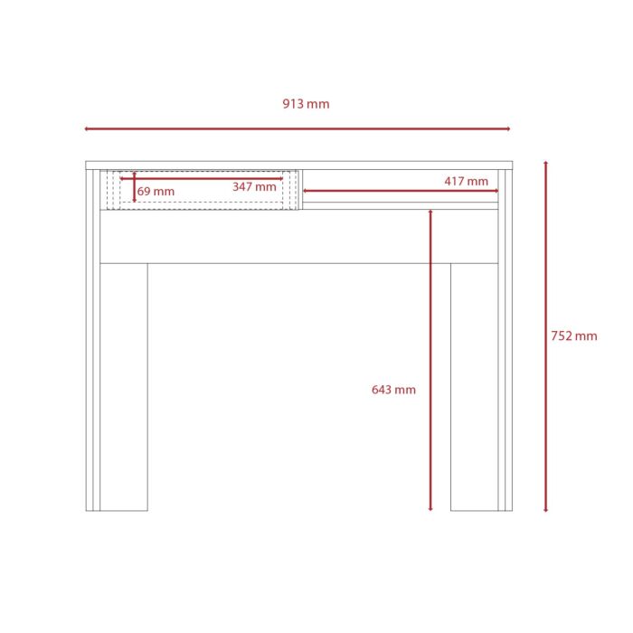 Dallas Home Office Desk With Drawer