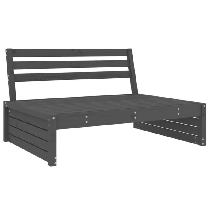 Vidaxl 4 Piece Garden Lounge Set Grey Solid Wood Pine