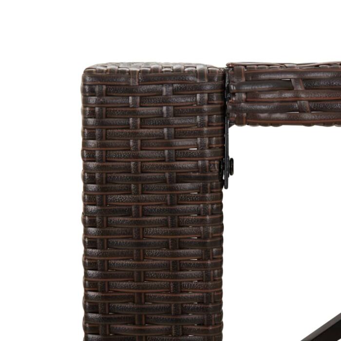 Vidaxl 5 Piece Garden Bar Set With Cushions Brown Poly Rattan