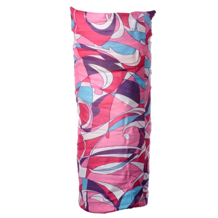 Pink Patterned Neck Scarf Face Covering