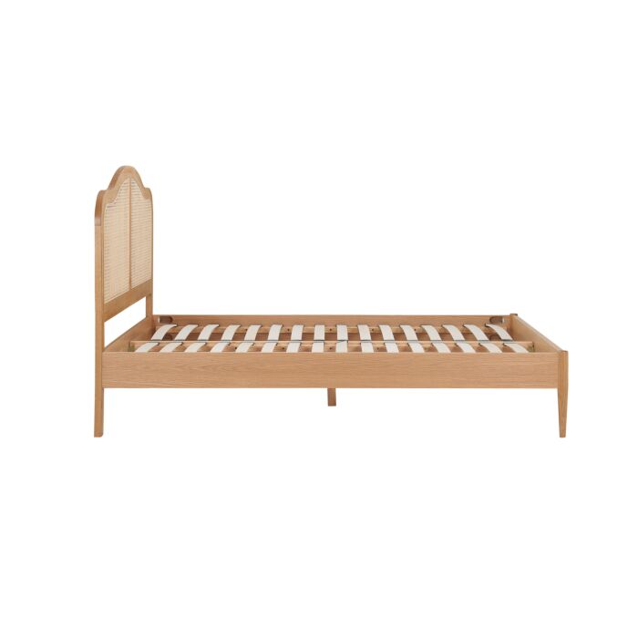 Leonie Double Rattan Bed Oak
