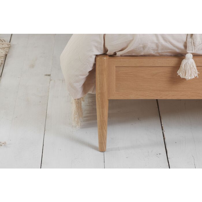 Leonie Double Rattan Bed Oak