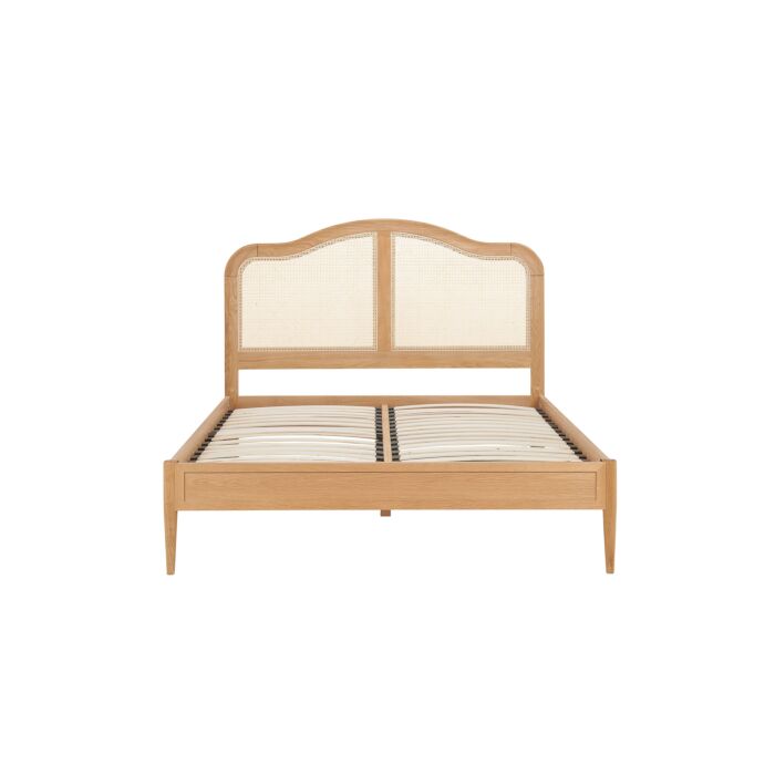 Leonie Double Rattan Bed Oak