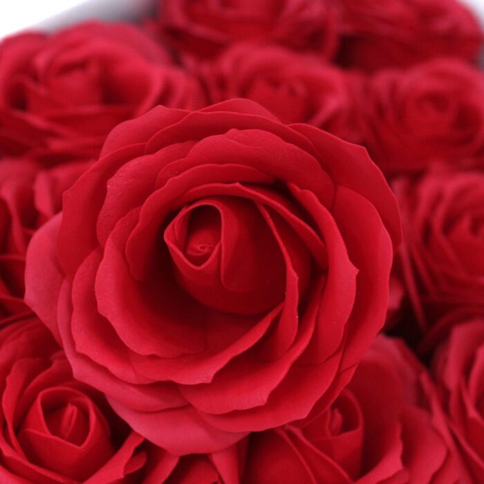 Craft Soap Flowers - Lrg Rose - Red - Pack Of 10