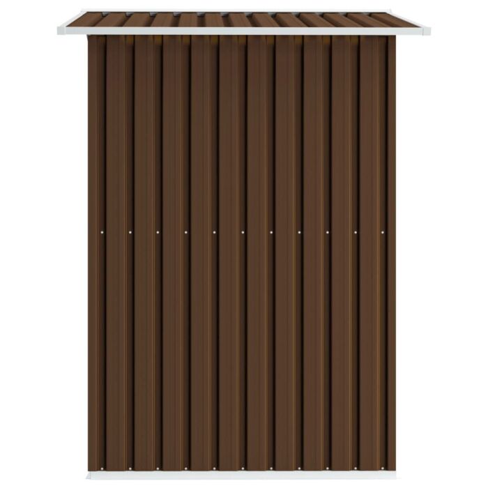 Vidaxl Garden Storage Shed Brown 204x132x186 Cm Steel
