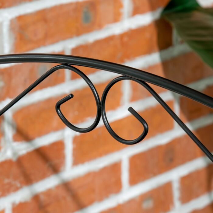 Outsunny Decorative Garden Fencing, 43in X 23ft Outdoor Picket Fence Panels, 8pcs Rustproof Metal Wire Landscape Flower Bed Border Edging Animal Barrier, Black