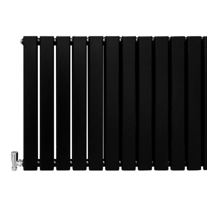 Designer Flat Panel Radiators Matt Black 600mm X 1190mm