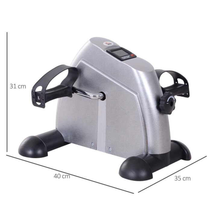 Homcom Mini Exercise Bike Fitness W/lcd Display, 9wx 40dx 31hcm-silver