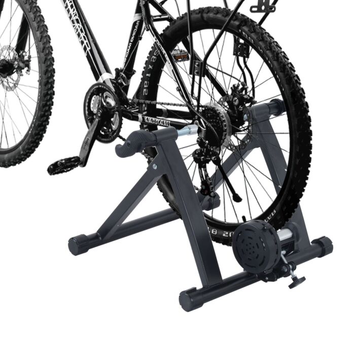 Homcom Foldable Indoor Bike Turbo Trainer-black - Mix.co.uk