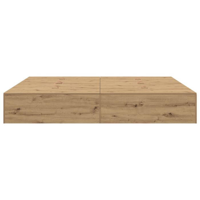 Vidaxl Storage Bed Frame Artisan Oak 200x200 Cm