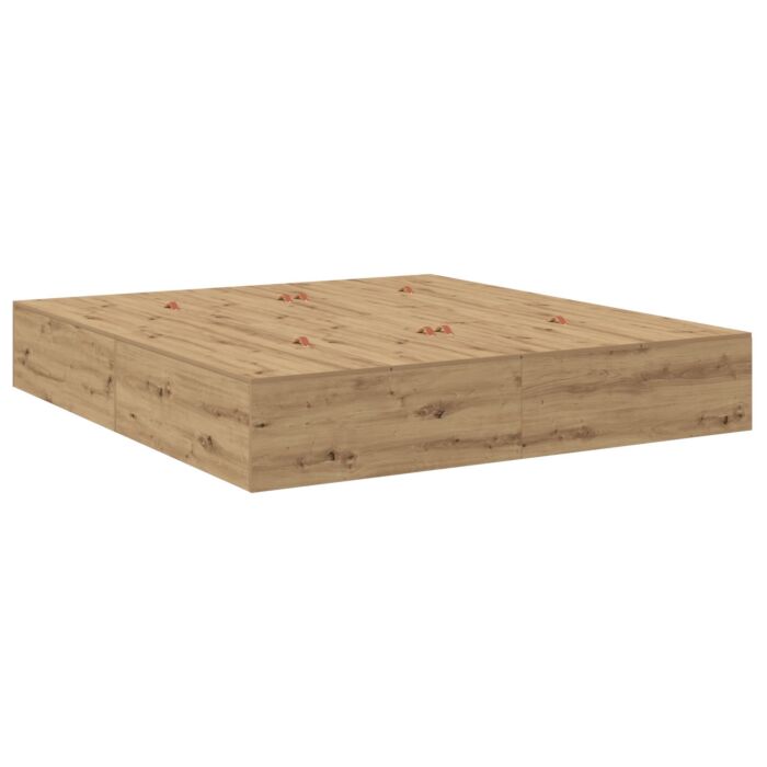 Vidaxl Storage Bed Frame Artisan Oak 200x200 Cm