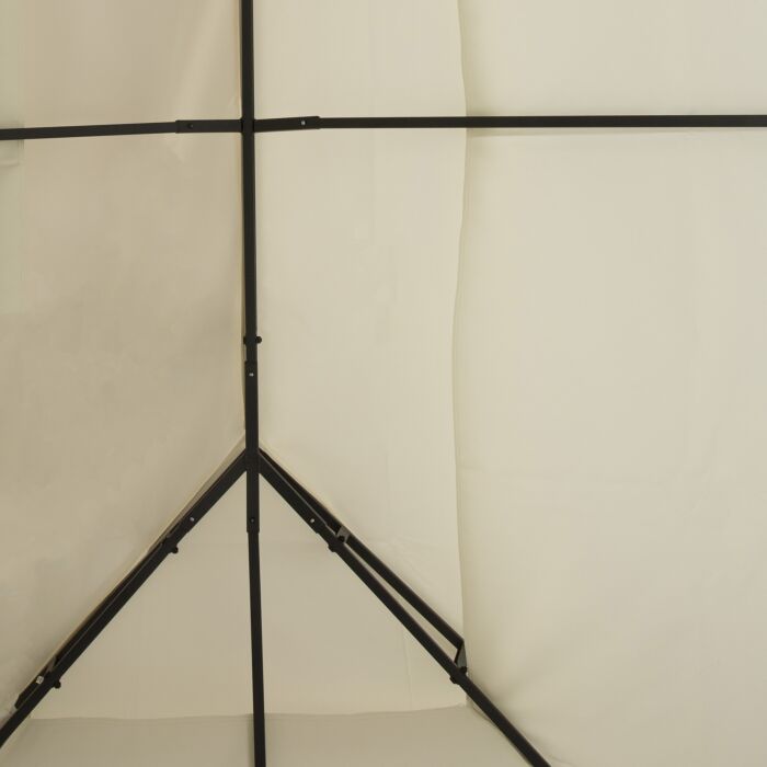 Outsunny 3x4m Gazebo Replacement Roof Canopy 2 Tier Top Uv Cover Garden Patio Outdoor Sun Awning Shelters Cream (top Only)