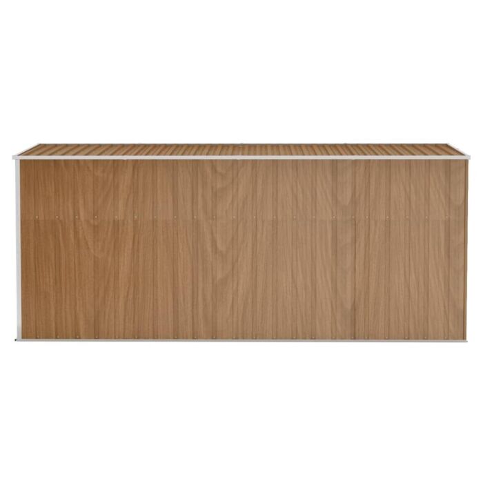 Vidaxl Wall-mounted Garden Shed Brown 118x382x178 Cm Galvanised Steel