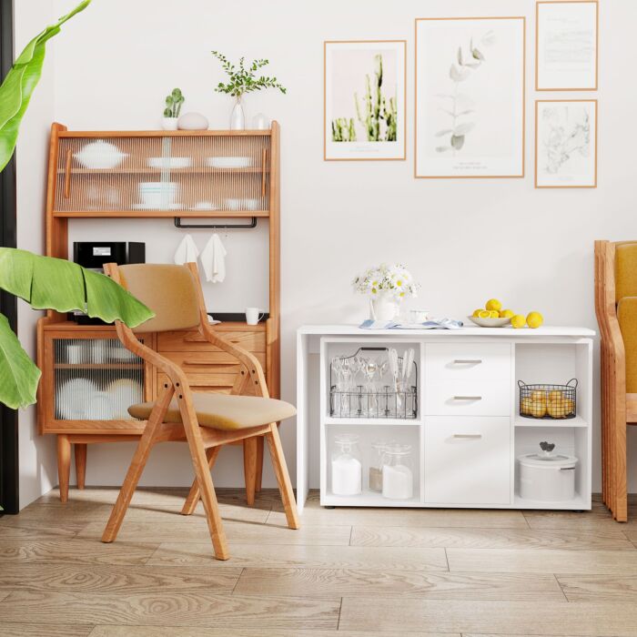 Homcom Modern L-shaped Computer Desk, Laptop Pc Corner Table, Home Office Workstation With Spacious Storage, White