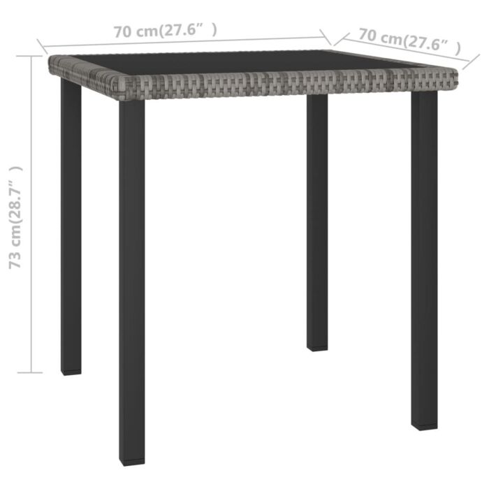 Vidaxl 5 Piece Outdoor Dining Set With Cushions Poly Rattan Grey