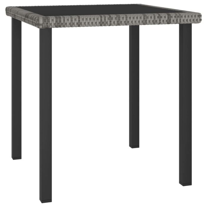Vidaxl 5 Piece Outdoor Dining Set With Cushions Poly Rattan Grey