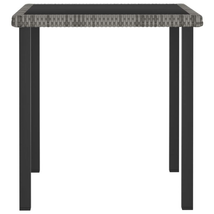 Vidaxl 5 Piece Outdoor Dining Set With Cushions Poly Rattan Grey