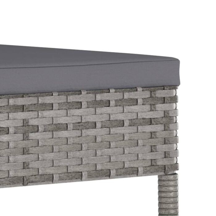 Vidaxl 5 Piece Outdoor Dining Set With Cushions Poly Rattan Grey
