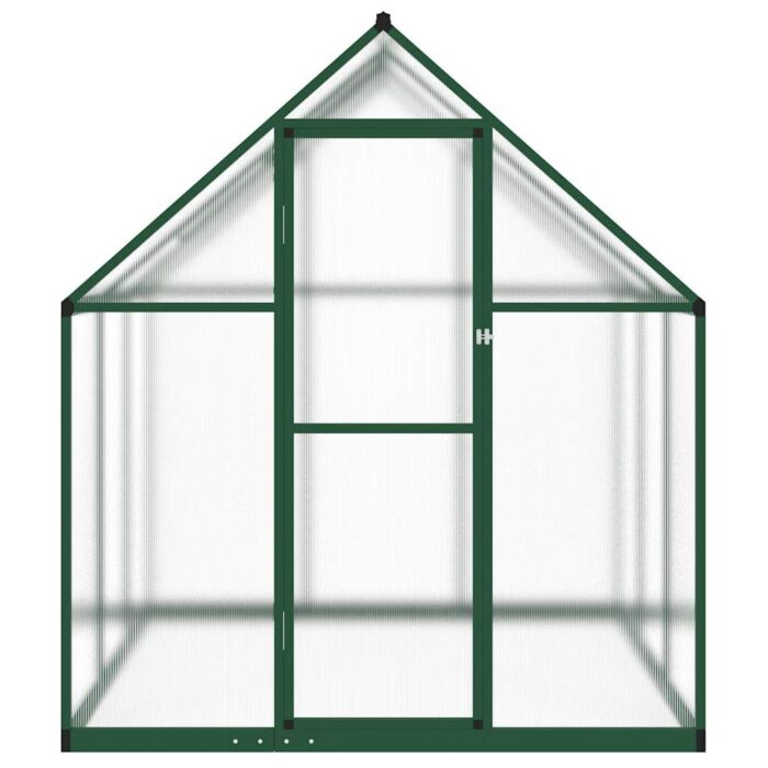 Vidaxl Greenhouse With Base Frame Green 169x169x195 Cm Aluminium