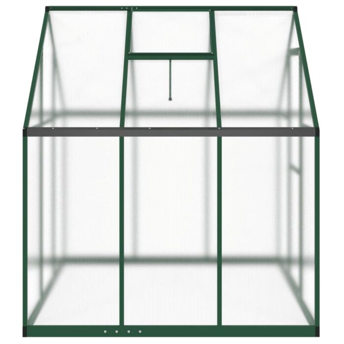Vidaxl Greenhouse With Base Frame Green 169x169x195 Cm Aluminium