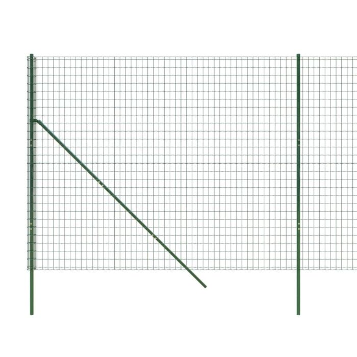 Vidaxl Wire Mesh Fence Green 2.2x25 M Galvanised Steel