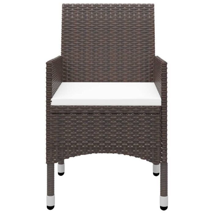 Vidaxl 5 Piece Garden Dining Set With Cushions Brown