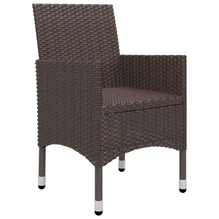 Vidaxl 5 Piece Garden Dining Set With Cushions Brown