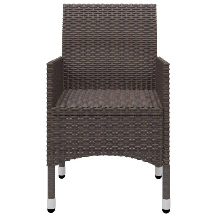 Vidaxl 5 Piece Garden Dining Set With Cushions Brown