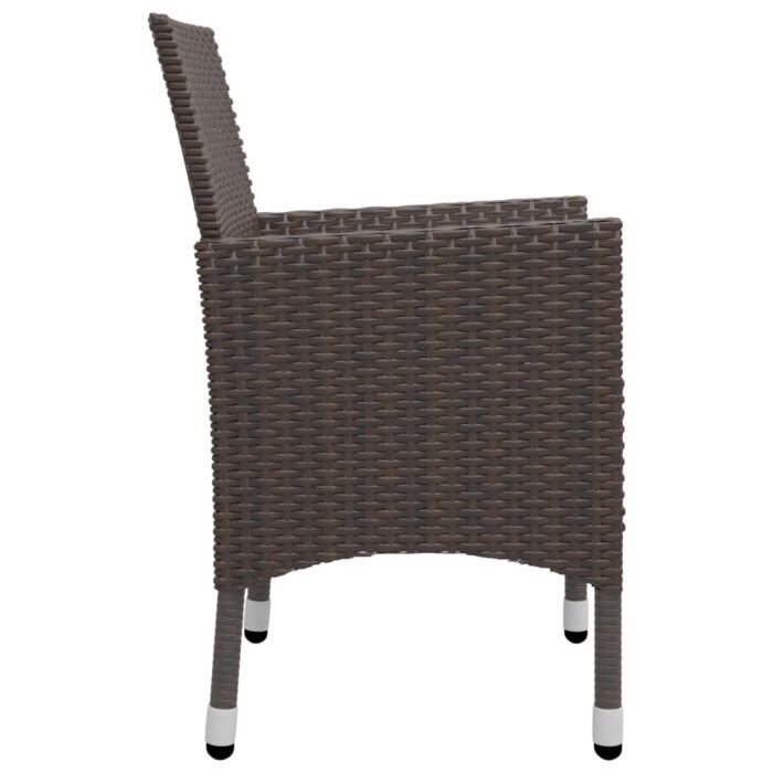 Vidaxl 5 Piece Garden Dining Set With Cushions Brown