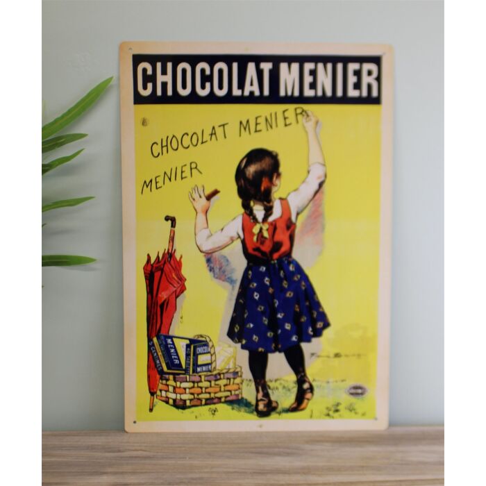 Vintage Metal Sign - Retro Advertising - Chocolate Menier