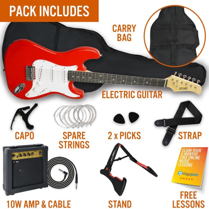 3rd Avenue Full Size Electric Guitar Pack