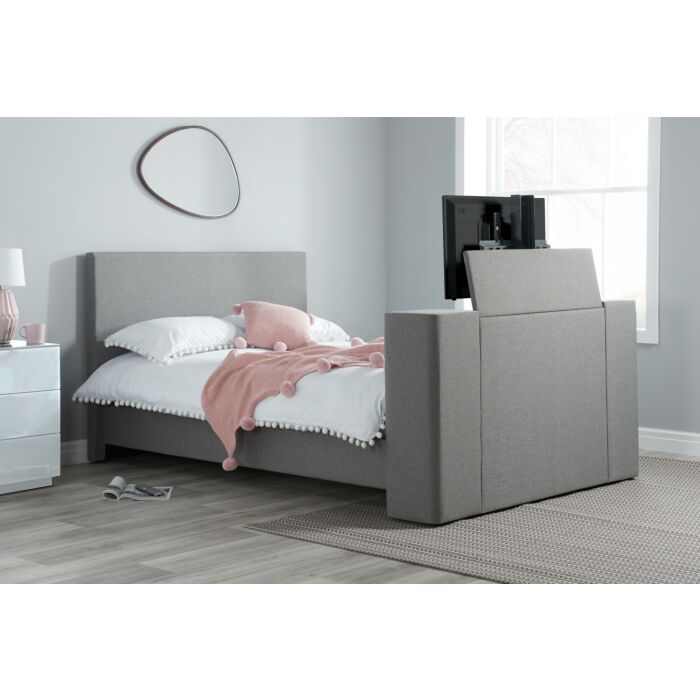 Plaza Double Tv Bed Grey