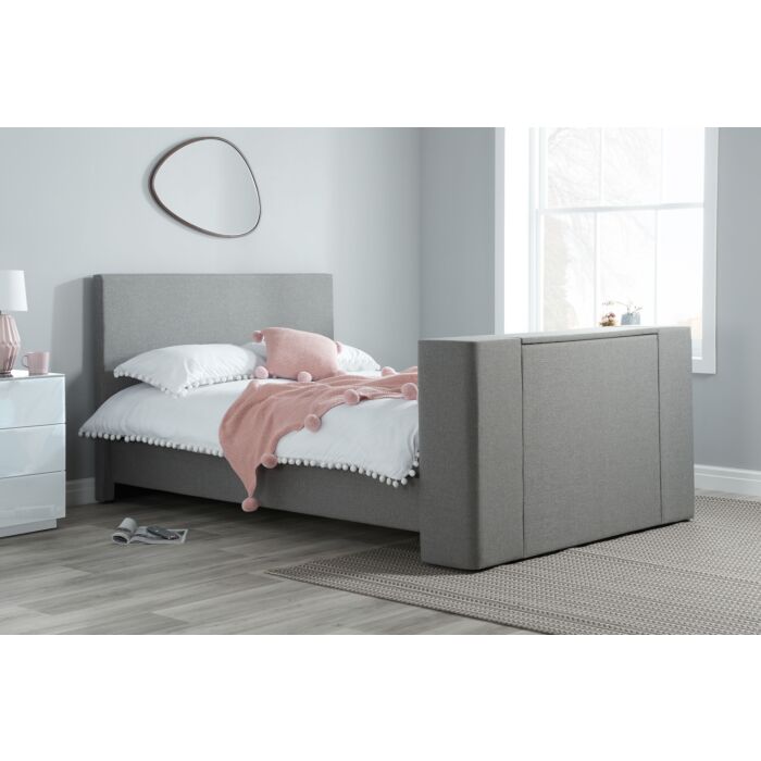 Plaza Double Tv Bed Grey